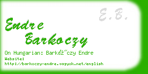 endre barkoczy business card